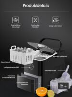 FOHERE Eiswürfelmaschine 14 kg/24h – Bullet Ice in 5 Min, 2 Grössen, Selbstreinigend – Bild 8