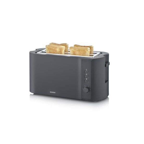 SEVERIN Langschlitz-Toaster 4 Scheiben mit Brötchenaufsatz – 1.400 W