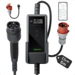 dé Mobile Wallbox 11kW mit APP – intelligente EV-Ladestation 5,5m Typ 2 Kabel