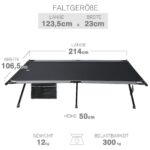 EVER ADVANCED Klappbett 214x106cm – XXL Campingbett 300kg belastbar für Outdoor & Garten – Bild 7
