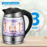 FOR ME Glas Wasserkocher 1,8L – Temperaturwahl 40–100°C mit LED-Beleuchtung & Warmhaltefunktion – Bild 6