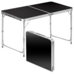 120 x 60 cm Aluminium Klapptisch mit 3-fach Höhenverstellung – Multifunktionstisch für Camping & Garten