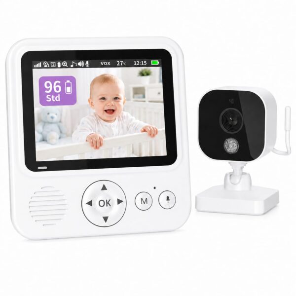 BURNNOVE Babyphone mit Kamera – 720P HD, 96H Akku, ohne WLAN für sicheres Babymonitoring