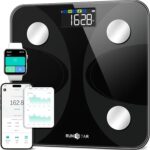 RunSTAR Körperfettwaage mit 13 Werten & App – Digitale Personenwaage bis 180 kg