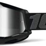100% Strata 2 Fahrradbrille – Schwarze Sportbrille mit dunklen Gläsern