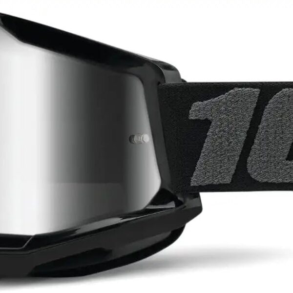 100% Strata 2 Fahrradbrille – Schwarze Sportbrille mit dunklen Gläsern