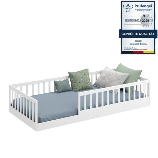 CADANI Timi Bodenbett 90x200 cm – Montessori Kinderbett bis 200 kg, abnehmbar