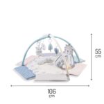 MoMi PASTEL 3-in-1 Spielbogen & Krabbelmatte – Sensorische Aktivitätsmatte für Neugeborene – Bild 3