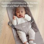BabyBjörn Babywippe Bliss Sandgrau – Ergonomische 2-in-1 Wippe & Kinderstuhl – Bild 7
