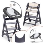 hauck Beta+ Hochstuhl Newborn Set mit Deluxe Bouncer – 5in1 Mitwachsend bis 90 kg