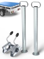Tarpofix Anhängerstützen Set 600mm – 300kg Stützlast mit Klemmhalter & verzinktem Stahl