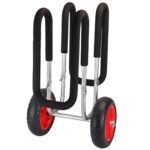 ALPIDEX SUP Transportwagen mit Ø25 cm Reifen – Stand Up Paddle Board Trolley für einfachen Strand-Transport