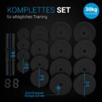 ArtSport 30 kg Kurzhantel-Set mit 16 Gewichten – Professionelles Krafttraining für Zuhause – Bild 5