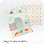 Momi Sensorische Patchwork-Matte VOLPI 120x160 cm – Spielmatte für Babys & Kleinkinder – Bild 3