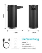 AIKE SensePro Automatischer Seifenspender 380ml – USB-C Edelstahl für Küche & Bad – Bild 3