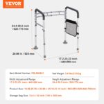 VEVOR Toiletten-Sicherheitsgeländer 136 kg – Aufstehhilfe mit Aluminiumrahmen & rutschfesten Griffen – Bild 7