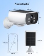 CZEview 3K 5MP Solar-Überwachungskamera Aussen – 300° Schwenkfunktion & Farb-Nachtsicht – Bild 2