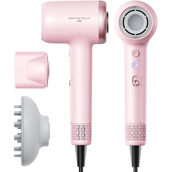 Wavytalk TURBLOW PRO Haartrockner mit Diffusor – Schnelles Trocknen mit negativen Ionen