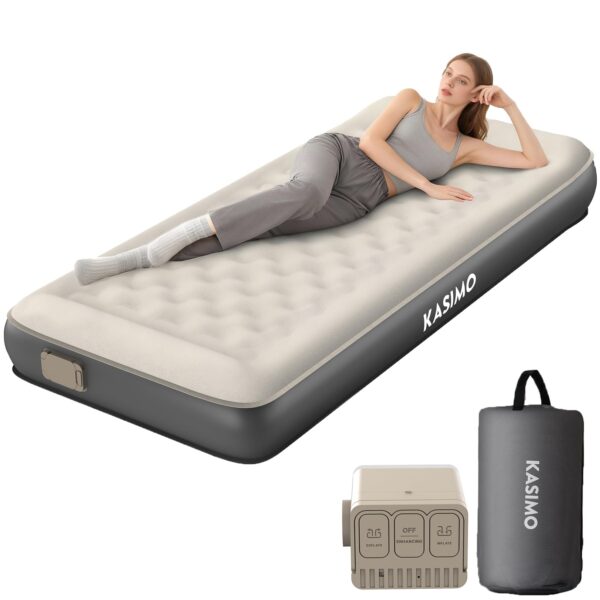 KASIMO Luftmatratze 190x90x22cm mit elektrischer Pumpe – Selbstaufblasend für Gäste & Camping