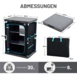 TIMBER RIDGE Faltbarer Campingschrank 60×50×80 cm – Tragbare Campingküche mit Tragetasche – Bild 2