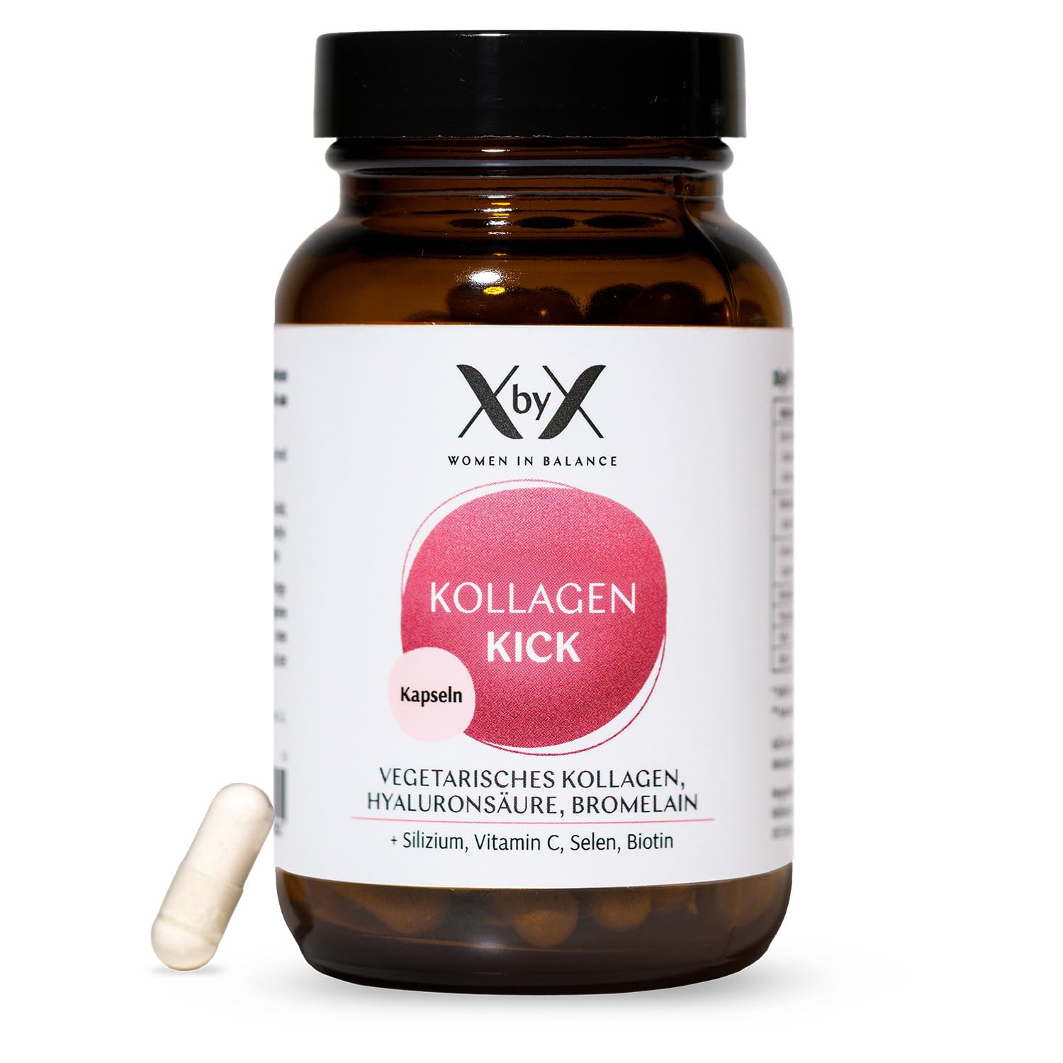 61KXib1ih2L._SY1500_.jpg XbyX Kollagen Kick Kapseln – Vegetarischer Kollagenkomplex mit Typ I, V & X für 45 Tage – Bild 1