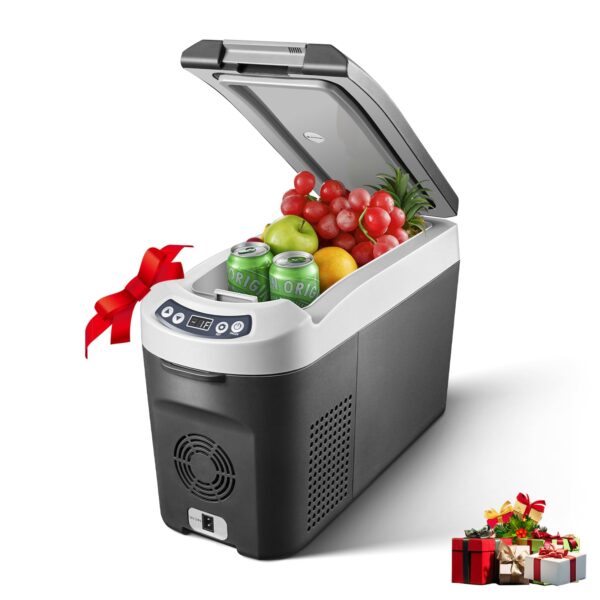 AAOBOSI 15L Kompressor Kühlbox 12/24V – Elektrische Auto-Kühlbox -20°C bis +20°C