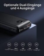 VEGER Power Bank 30000mAh – 20W PD Schnellladegerät mit 4 Ausgängen für iPhone & Tablets – Bild 4