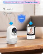 HelloBaby Babyphone mit Kamera – 29h Akkulaufzeit, Pan-Tilt 318°, Infrarot-Nachtsicht – Bild 2