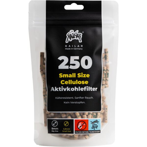 KAiLAR 250er Aktivkohlefilter Slim 6mm – Doppelfilterung für sanftes Raucherlebnis