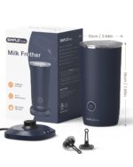 SIMPLETASTE Milchaufschäumer 4-in-1 – Elektrisch für Cappuccino & Latte Dunkelblau – Bild 7