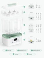 Momcozy BS02 Babyflaschen Sterilisator 3-in-1 – Dampfsterilisator mit Trocknung für 8 Flaschen – Bild 8