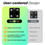RunSTAR Körperfettwaage mit 13 Werten & App – Digitale Personenwaage bis 180 kg – Bild 2