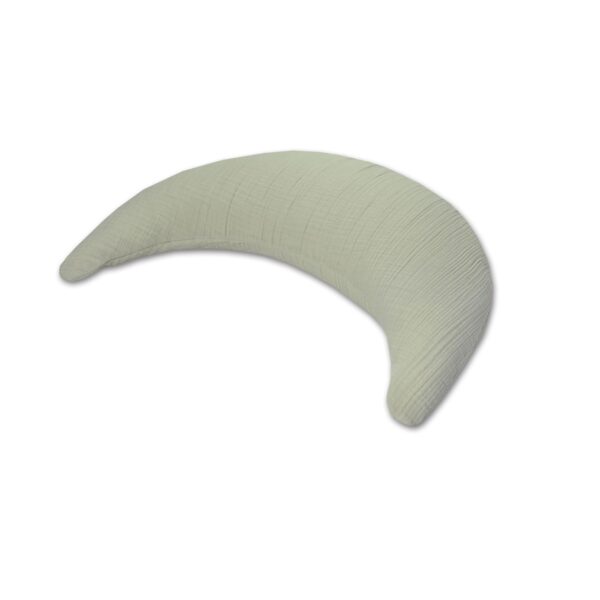Theraline Musselinmond 140x27cm Salbei – Multifunktionales Stillkissen & Entspannungskissen