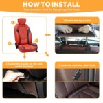 URAQT Auto Organizer 2er Set – Rücksitz Aufbewahrungstasche mit Klapptisch für SUV – Bild 4