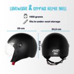 VINZ Duoro Jethelm mit Visier – ECE 22.06 zertifiziert für Motorrad, Roller & Moped – Bild 5