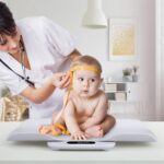 BAGAIL Digitale Babywaage 180 kg – Abnehmbares Tablett & Automatische Sperre für Säuglinge & Erwachsene – Bild 9