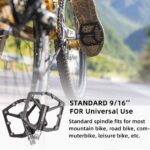 ROCKBROS Flat Pedale 9/16 Zoll – CNC-Aluminium mit Rutschfestem Grip für MTB & Rennrad – Bild 2