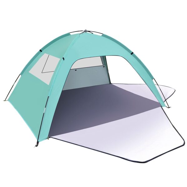 Strandmuschel UV-Schutz 80+ für 1-3 Personen – Pop-up Strandzelt mit Reissverschluss