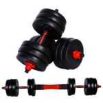 CCLIFE 2-in-1 verstellbares Hantelset – Kurz- & Langhanteln 20–40 kg mit Schaumstoffgriff