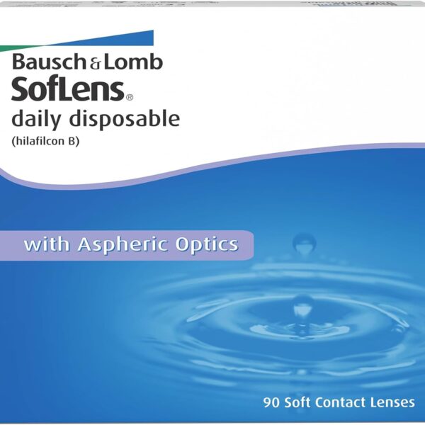 Bausch + Lomb SofLens Daily Disposable Tageslinsen – 90er Box, BC 8.6, -3.00 Dioptrien