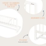 PINOLINO Bettschutzgitter Classic 90 cm – Rausfallschutz für Kinderbetten, weiß lackiert – Bild 4