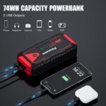 Povasee Auto Starthilfe 5000A – Jump Starter Powerbank für 12V Fahrzeuge – Bild 4