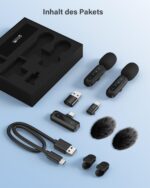 WARM BOX Kabelloses Lavalier-Mikrofon 2er-Pack – Profi-Audio für iPhone, iPad & Android – Bild 9