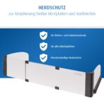 reer BASIC Herdschutzgitter 55–61 cm – Kindersicherung ohne Bohren für Elektro- & Induktionsherde – Bild 3