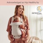 BabyBjörn Babytrage Mini 3D-Jersey Hellbeige – Ergonomische Babytrage für Neugeborene – Bild 3