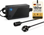 RGBer 180W Spannungswandler 230V auf 12V mit Zigarettenanzünder & Lüfter
