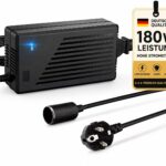 RGBer 180W Spannungswandler 230V auf 12V mit Zigarettenanzünder & Lüfter