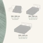 LAYNENBURG Premium Musselin Tagesdecke 150x200 cm – 100% Baumwolle, 4-lagig – Bild 3
