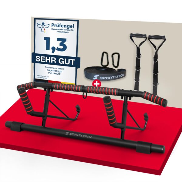 Sportstech Pullmate Klimmzugstange Türrahmen – Verstellbar 58–92 cm, bis 200 kg