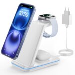 GEEKERA 3-in-1 Wireless Charger – Induktive Ladestation für iPhone, Apple Watch & AirPods